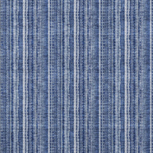 HomeRoots 5' Denim Blue and Ivory Striped Area Rug - Versatile Washable Design for Indoor and Outdoor Spaces 5' X 8' 615044