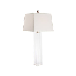 Wildwood Stanford Fluted Crystal Lamp With Tapered Shade — 33.5" Tall Elegant Accent For Living Rooms 61505