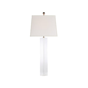 Wildwood Stanford Fluted Crystal Lamp With Tapered Shade — 33.5" Tall Elegant Accent For Living Rooms 61505