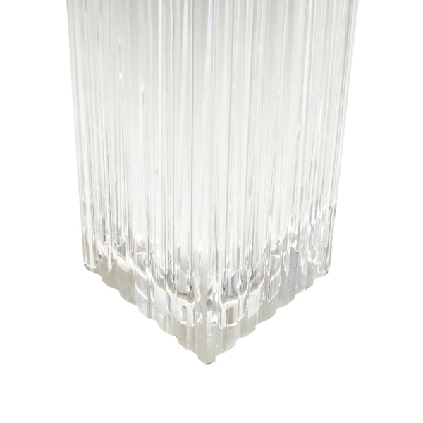 Wildwood Stanford Fluted Crystal Lamp With Tapered Shade — 33.5" Tall Elegant Accent For Living Rooms 61505