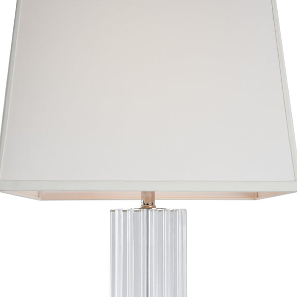Wildwood Stanford Fluted Crystal Lamp With Tapered Shade — 33.5" Tall Elegant Accent For Living Rooms 61505