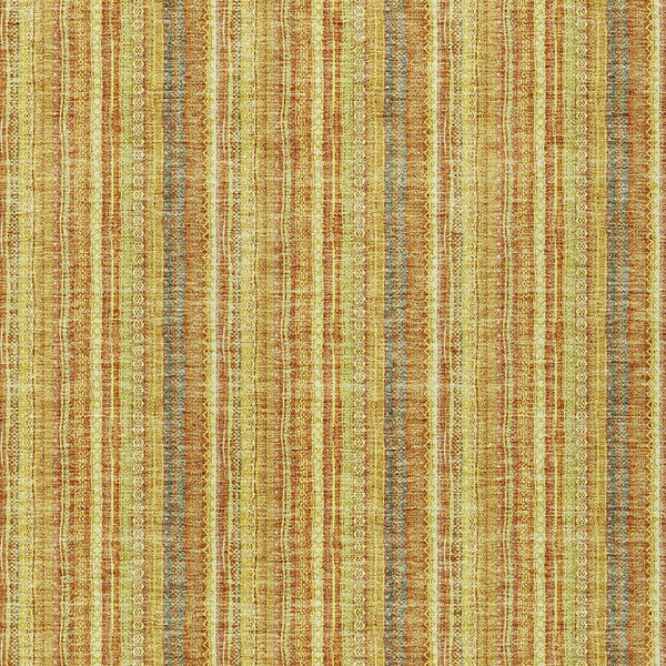 HomeRoots 5' Gold and Copper Striped Area Rug - Stylish, Durable, Washable Indoor-Outdoor Accent for Any Space 8' X 10' 615058