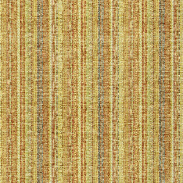 HomeRoots 5' Gold and Copper Striped Area Rug - Stylish, Durable, Washable Indoor-Outdoor Accent for Any Space 9' X 12' 615059