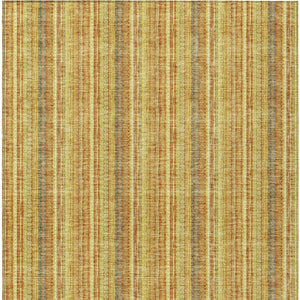 HomeRoots 5' Gold and Copper Striped Area Rug - Stylish, Durable, Washable Indoor-Outdoor Accent for Any Space 10' X 14' 615060