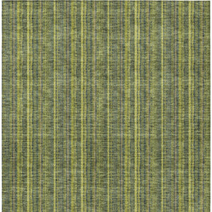 HomeRoots 5' Striped Olive and Lime Green Area Rug - Durable, Washable, Indoor/Outdoor Decor for Any Space 5' X 8' 615062