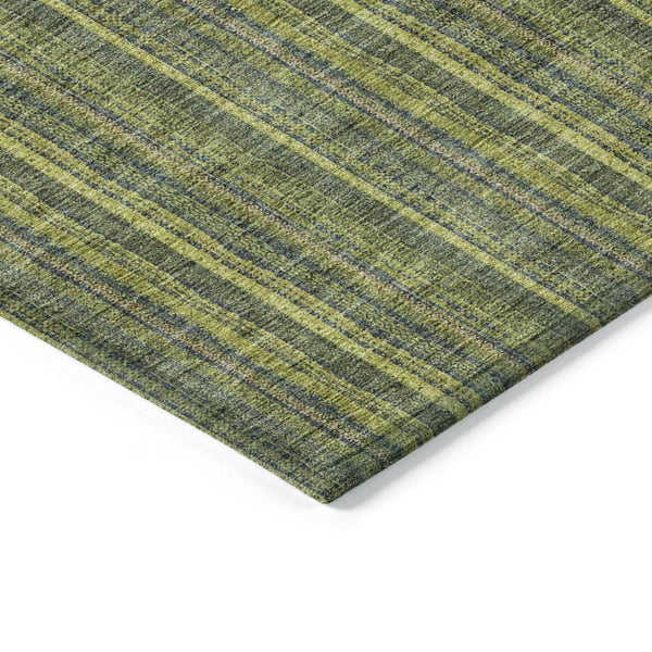 HomeRoots 5' Striped Olive and Lime Green Area Rug - Durable, Washable, Indoor/Outdoor Decor for Any Space 10' X 14' 615066