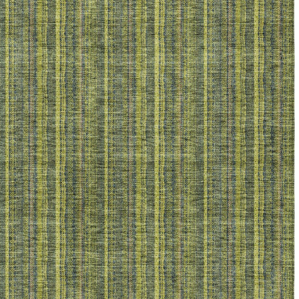 HomeRoots 5' Striped Olive and Lime Green Area Rug - Durable, Washable, Indoor/Outdoor Decor for Any Space 10' X 14' 615066
