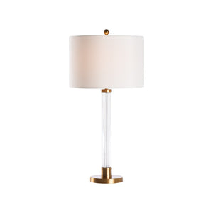 Wildwood Andrews Crystal Rod Lamp — 33" Slim Glam Floor Lamp With Clear/Antique Finish For Chic Spaces 61507
