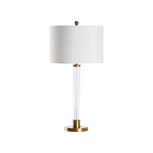 Wildwood Andrews Crystal Rod Lamp — 33" Slim Glam Floor Lamp With Clear/Antique Finish For Chic Spaces 61507