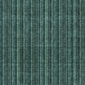 HomeRoots 5' Coastal-Inspired Teal Blue and Mint Green Striped Area Rug for Indoor & Outdoor Spaces 10' X 14' 615094