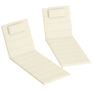 English Elm Outsunny Upf50 Olefin Chaise Cushions Set of 2 with Foam Core for Patio Poolside W2225P485598