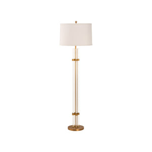 Wildwood Jefferson Vintage-Inspired Floor Lamp With Four Crystal Rods And Antique Brass Finish For Ambience 61510