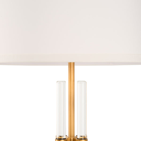 Wildwood Jefferson Vintage-Inspired Floor Lamp With Four Crystal Rods And Antique Brass Finish For Ambience 61510