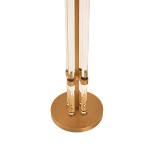 Wildwood Jefferson Vintage-Inspired Floor Lamp With Four Crystal Rods And Antique Brass Finish For Ambience 61510