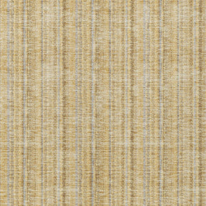 HomeRoots 9' Wheat Gold and Gray Striped Washable Area Rug - Stylish, Durable, Indoor/Outdoor, Easy Care! 615108