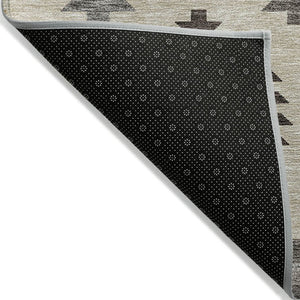 HomeRoots 5' Southwestern Indoor Outdoor Area Rug in Beige, Copper & Gray – Durable, Stylish, Washable Design 8' X 10' 615113
