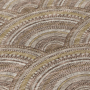 HomeRoots 5' Geometric Washable Area Rug in Brown, Beige, and Taupe - Perfect for Indoor & Outdoor Spaces! 8' Round 615190