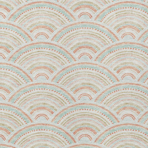 HomeRoots 5' Stylish Linen Orange and Ivory Geometric Area Rug - Machine Washable for Indoor & Outdoor Use 5' X 8' 615201