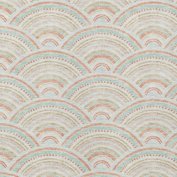 HomeRoots 5' Stylish Linen Orange and Ivory Geometric Area Rug - Machine Washable for Indoor & Outdoor Use 5' X 8' 615201