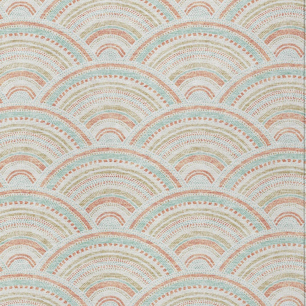 HomeRoots 5' Stylish Linen Orange and Ivory Geometric Area Rug - Machine Washable for Indoor & Outdoor Use 9' X 12' 615204