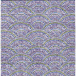 HomeRoots 5' Stylish Lavender Sage and Ivory Geometric Indoor Outdoor Area Rug - Easy Care, Durable Design 8' X 10' 615209