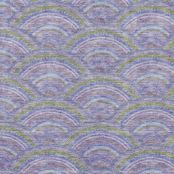 HomeRoots 5' Stylish Lavender Sage and Ivory Geometric Indoor Outdoor Area Rug - Easy Care, Durable Design 8' X 10' 615209