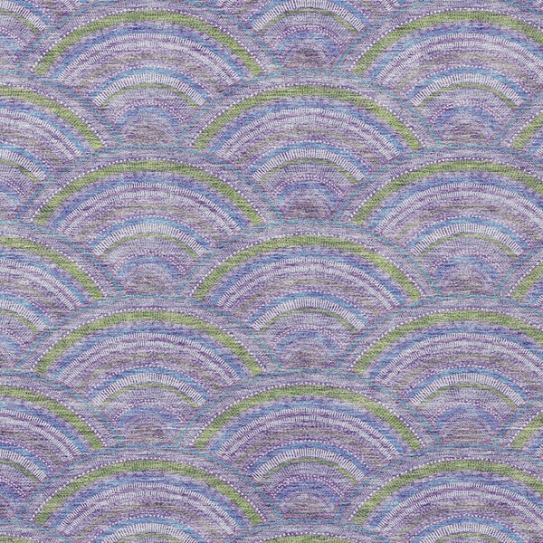 HomeRoots 5' Stylish Lavender Sage and Ivory Geometric Indoor Outdoor Area Rug - Easy Care, Durable Design 9' X 12' 615210