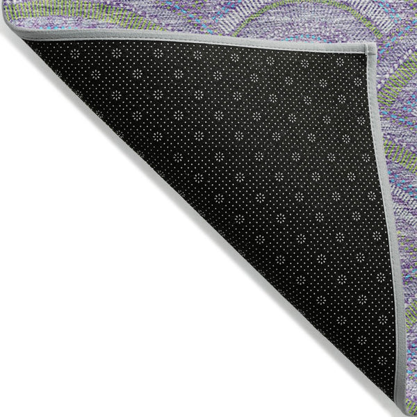 HomeRoots 5' Stylish Lavender Sage and Ivory Geometric Indoor Outdoor Area Rug - Easy Care, Durable Design 10' X 14' 615211