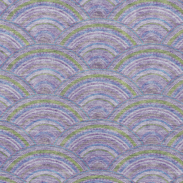 HomeRoots 5' Stylish Lavender Sage and Ivory Geometric Indoor Outdoor Area Rug - Easy Care, Durable Design 10' X 14' 615211