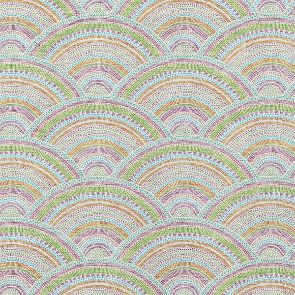 HomeRoots 5' Vibrant Pearl Orange and Purple Geometric Area Rug - Washable, Durable, Indoor/Outdoor Use 9' X 12' 615228