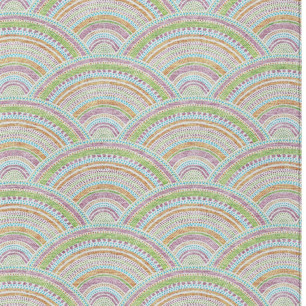 HomeRoots 5' Vibrant Pearl Orange and Purple Geometric Area Rug - Washable, Durable, Indoor/Outdoor Use 10' X 14' 615229