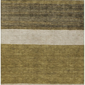 HomeRoots 5' Modern Abstract Area Rug in Coffee, Ivory, and Gray - Durable, Washable for Indoor & Outdoor Use 5' X 8' 615255