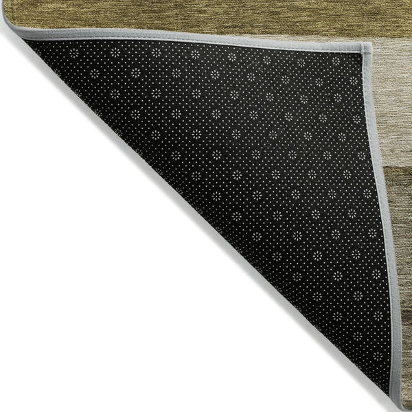 HomeRoots 5' Modern Abstract Area Rug in Coffee, Ivory, and Gray - Durable, Washable for Indoor & Outdoor Use 8' X 10' 615257