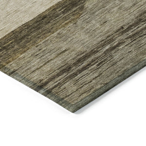 HomeRoots 5' Modern Abstract Area Rug in Coffee, Ivory, and Gray - Durable, Washable for Indoor & Outdoor Use 8' X 10' 615257