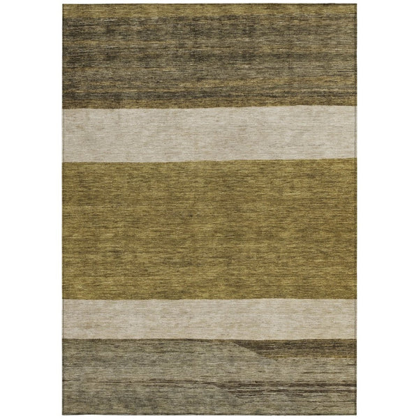 HomeRoots 5' Modern Abstract Area Rug in Coffee, Ivory, and Gray - Durable, Washable for Indoor & Outdoor Use 8' X 10' 615257