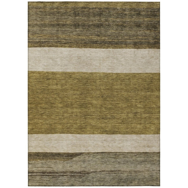 HomeRoots 5' Modern Abstract Area Rug in Coffee, Ivory, and Gray - Durable, Washable for Indoor & Outdoor Use 10' X 14' 615259