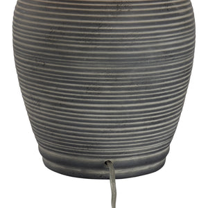 Wildwood Greer Matte Black Ceramic Lamp With Ridged Urn Silhouette — Ambient Accent Lighting For Modern Homes 61526