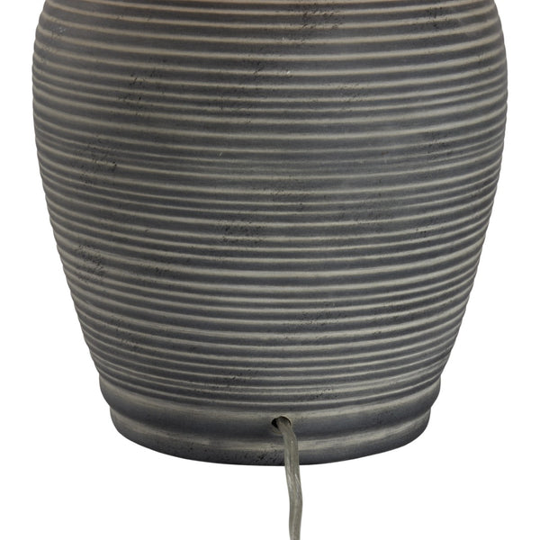 Wildwood Greer Matte Black Ceramic Lamp With Ridged Urn Silhouette — Ambient Accent Lighting For Modern Homes 61526