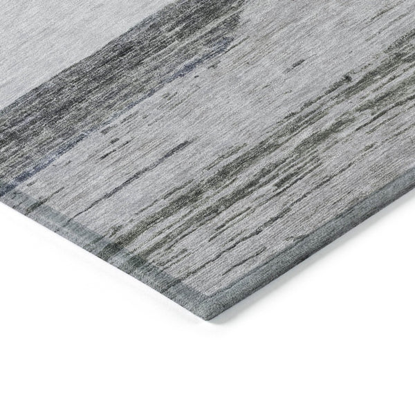 HomeRoots 5' Stylish Denim Blue Abstract Rug – Washable Indoor/Outdoor Solution for Modern Spaces & Durability 5' X 8' 615261