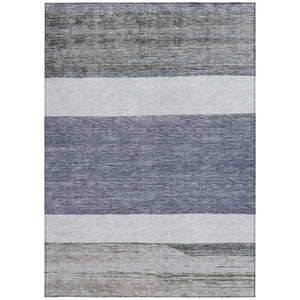HomeRoots 5' Stylish Denim Blue Abstract Rug – Washable Indoor/Outdoor Solution for Modern Spaces & Durability 9' X 12' 615264