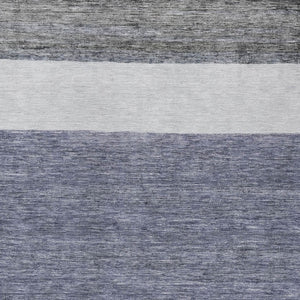 HomeRoots 5' Stylish Denim Blue Abstract Rug – Washable Indoor/Outdoor Solution for Modern Spaces & Durability 9' X 12' 615264