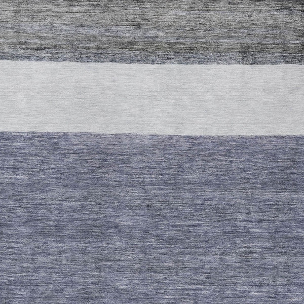 HomeRoots 5' Stylish Denim Blue Abstract Rug – Washable Indoor/Outdoor Solution for Modern Spaces & Durability 9' X 12' 615264