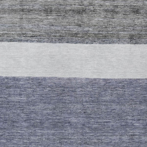 HomeRoots 5' Stylish Denim Blue Abstract Rug – Washable Indoor/Outdoor Solution for Modern Spaces & Durability 10' X 14' 615265
