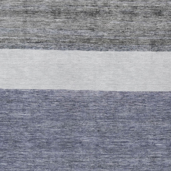 HomeRoots 5' Stylish Denim Blue Abstract Rug – Washable Indoor/Outdoor Solution for Modern Spaces & Durability 10' X 14' 615265
