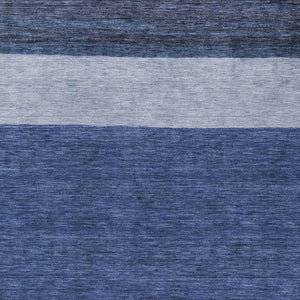 HomeRoots 5' Washable Indoor/Outdoor Area Rug with Navy, Sky Blue, Charcoal Abstract Design for Modern Spaces 5' X 8' 615279