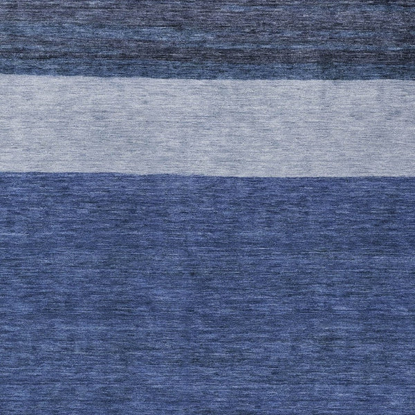 HomeRoots 5' Washable Indoor/Outdoor Area Rug with Navy, Sky Blue, Charcoal Abstract Design for Modern Spaces 5' X 8' 615279