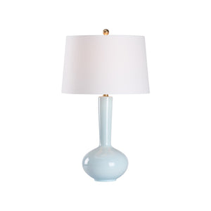 Wildwood Darcy Ceramic Table Lamp — 29" Glossy Light-Blue Gourd Shape For Soothing Ambient Light & Style 61528