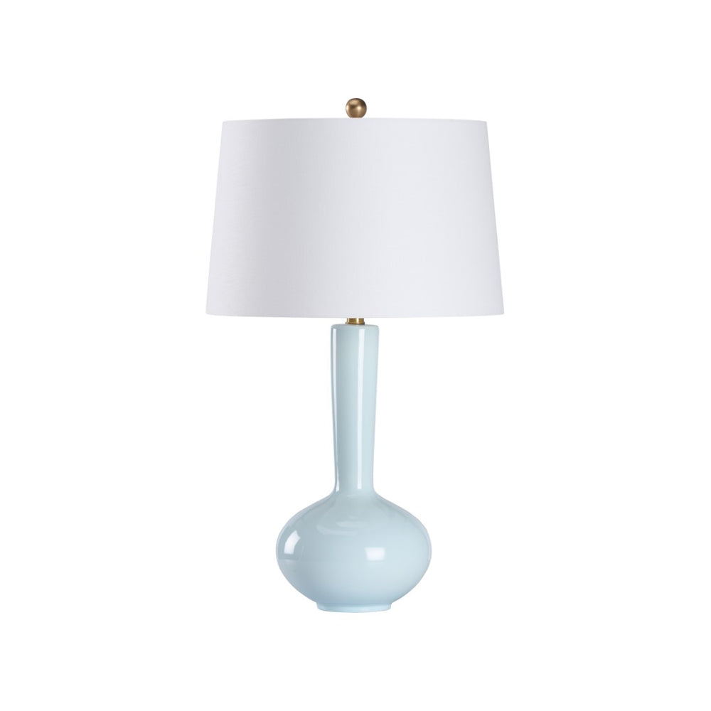 Wildwood Darcy Ceramic Table Lamp — 29" Glossy Light-Blue Gourd Shape For Soothing Ambient Light & Style 61528