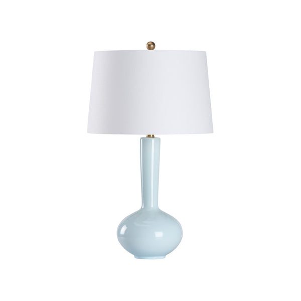 Wildwood Darcy Ceramic Table Lamp — 29" Glossy Light-Blue Gourd Shape For Soothing Ambient Light & Style 61528