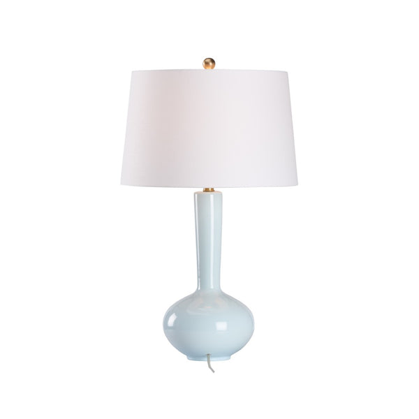 Wildwood Darcy Ceramic Table Lamp — 29" Glossy Light-Blue Gourd Shape For Soothing Ambient Light & Style 61528